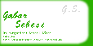 gabor sebesi business card